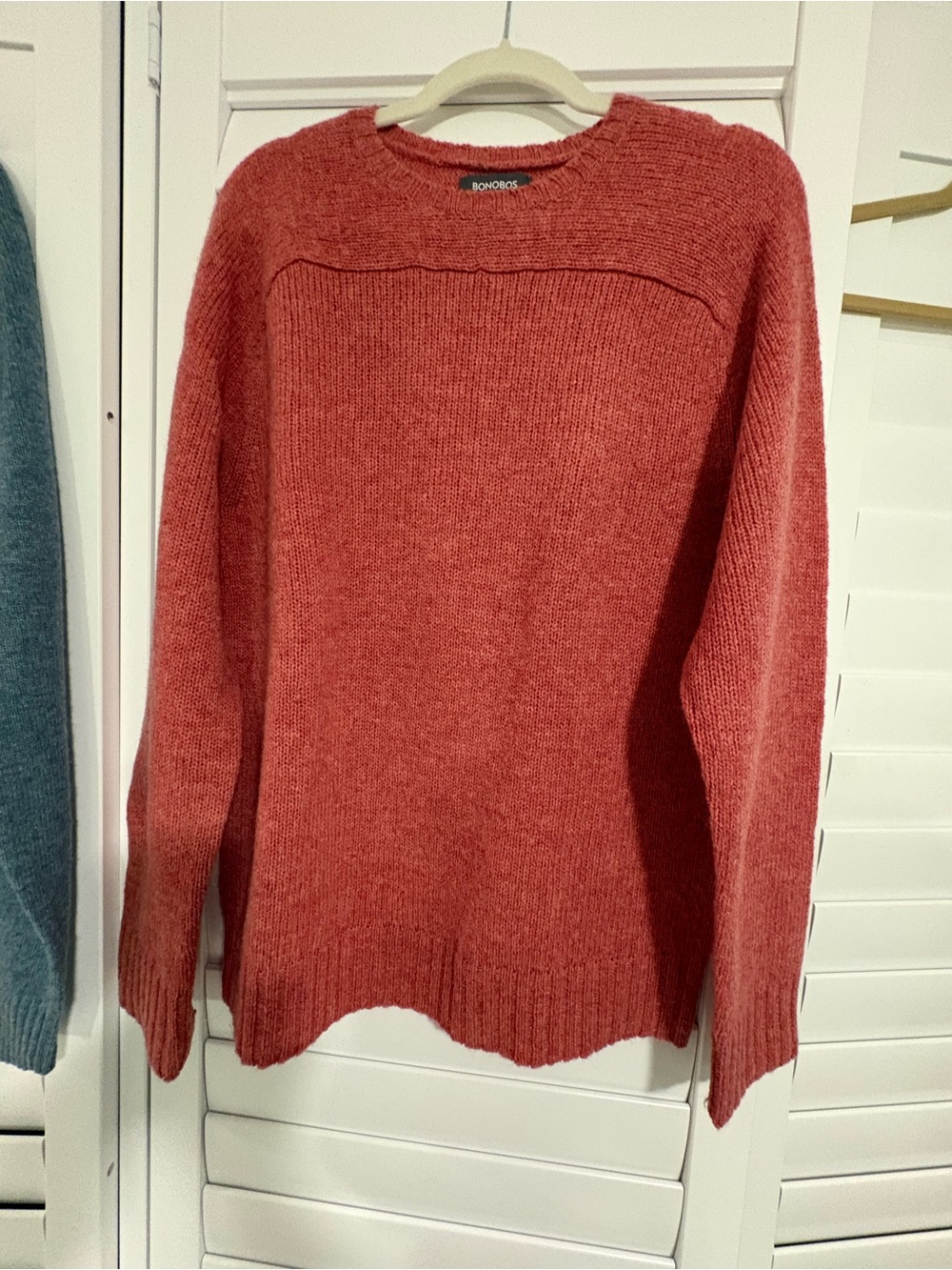 Bonobos Coral-Red Scoopneck Knit Sweater